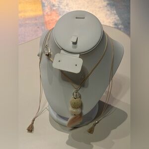 NWT J.Jill Beachy Multi-Color Necklace, shells and beads, retail $44